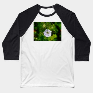 Blue Nigella Flower Baseball T-Shirt